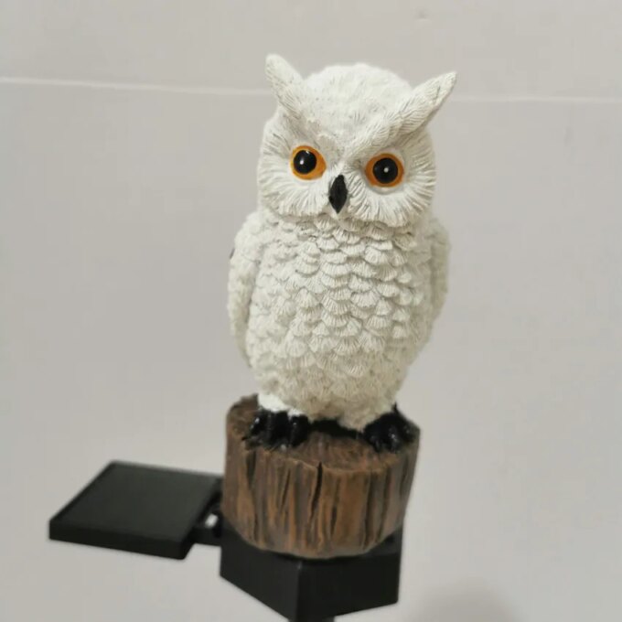 Garden Solar Light Outdoor Decor Resin Owl Solar LED Light with Stake Waterproof Light for Flower Fence Lawn Decoration - Image 3