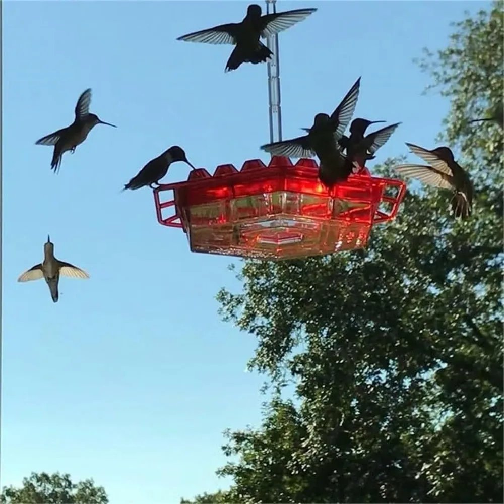 Ant and bee protection hummingbird feeder - easy to clean, outdoor bird feeder, garden decoration durable plastic hanging feeder