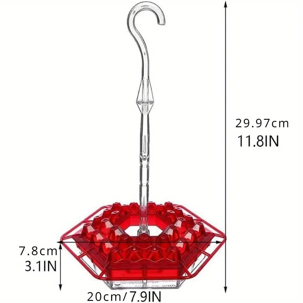 Ant and bee protection hummingbird feeder - easy to clean, outdoor bird feeder, garden decoration durable plastic hanging feeder