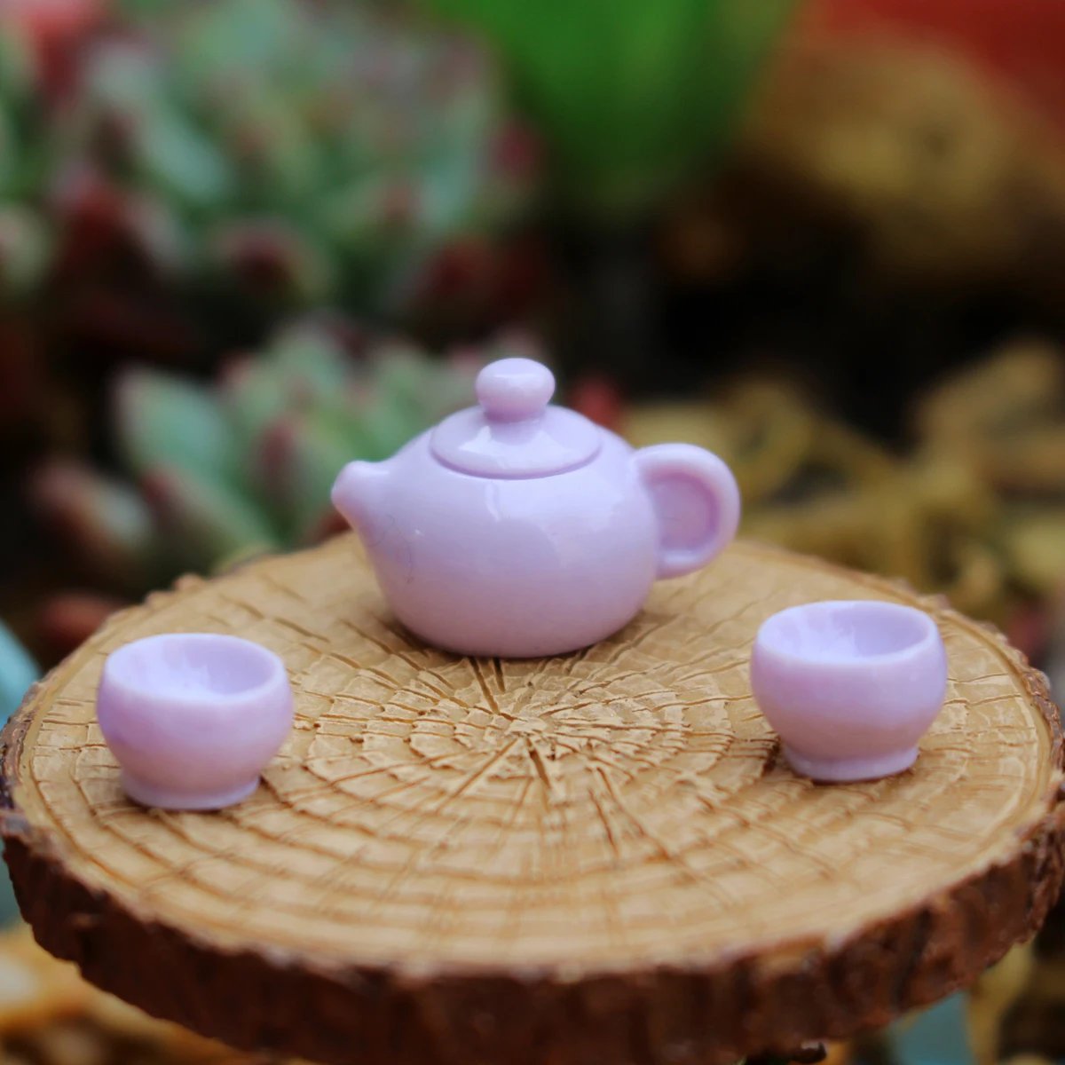 1 Set Summer Tea Party Vacation Flower Fairy, Interesting Scene Simulation Micro Landscape Decoration Statue, Outdoor Fairy Gard