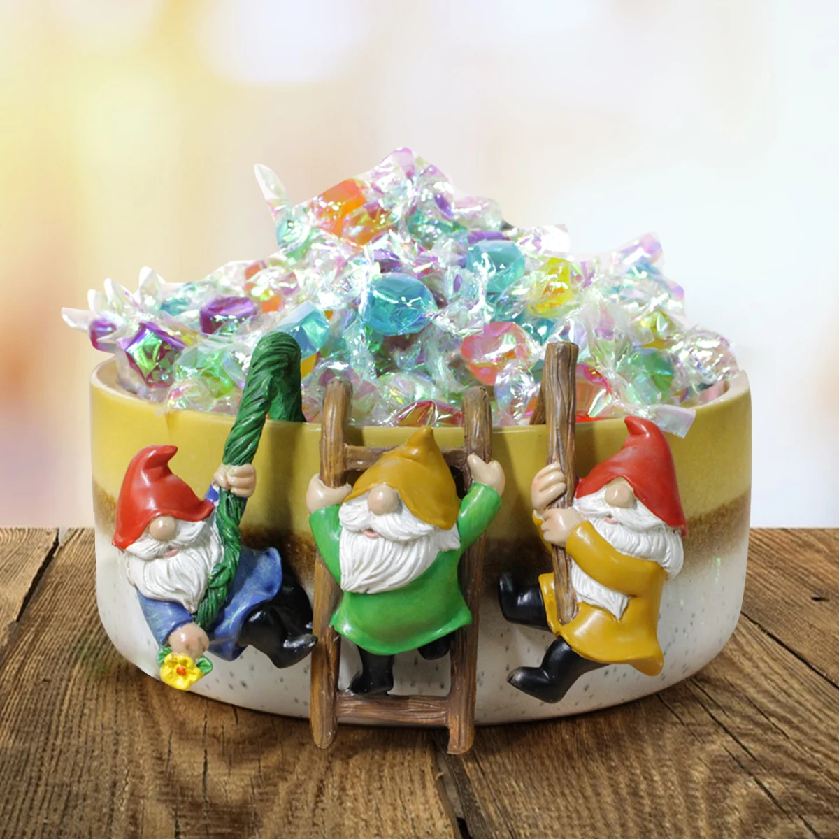 3pcs Cute Resin Gnome Pendant for Hanging Cup, Flower Pot, and Home Decor,Flower Pot Landscape Decoration, Outdoor Garden Decora