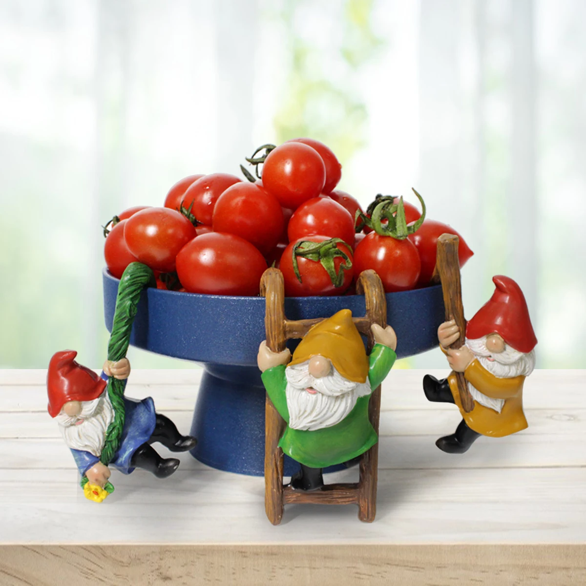 3pcs Cute Resin Gnome Pendant for Hanging Cup, Flower Pot, and Home Decor,Flower Pot Landscape Decoration, Outdoor Garden Decora