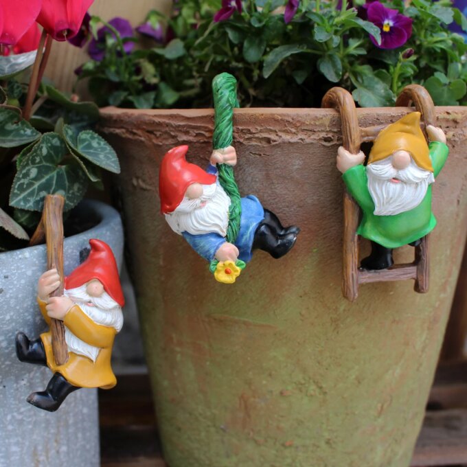 3pcs Cute Resin Gnome Pendant for Hanging Cup, Flower Pot, and Home Decor,Flower Pot Landscape Decoration, Outdoor Garden Decora - Image 4