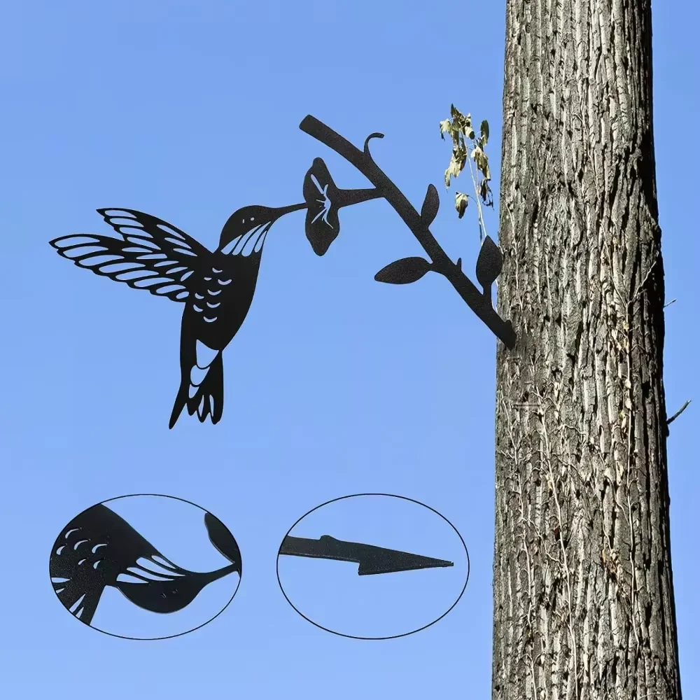 CIFBUY Hummingbird Metal Silhouette Decoration Stunning Graceful Yard Garden Ornament Outdoor Beauty CIFBUY Hummingbird Metal Silhouette Decoration Stunning Graceful Yard Garden Ornament Outdoor Beauty