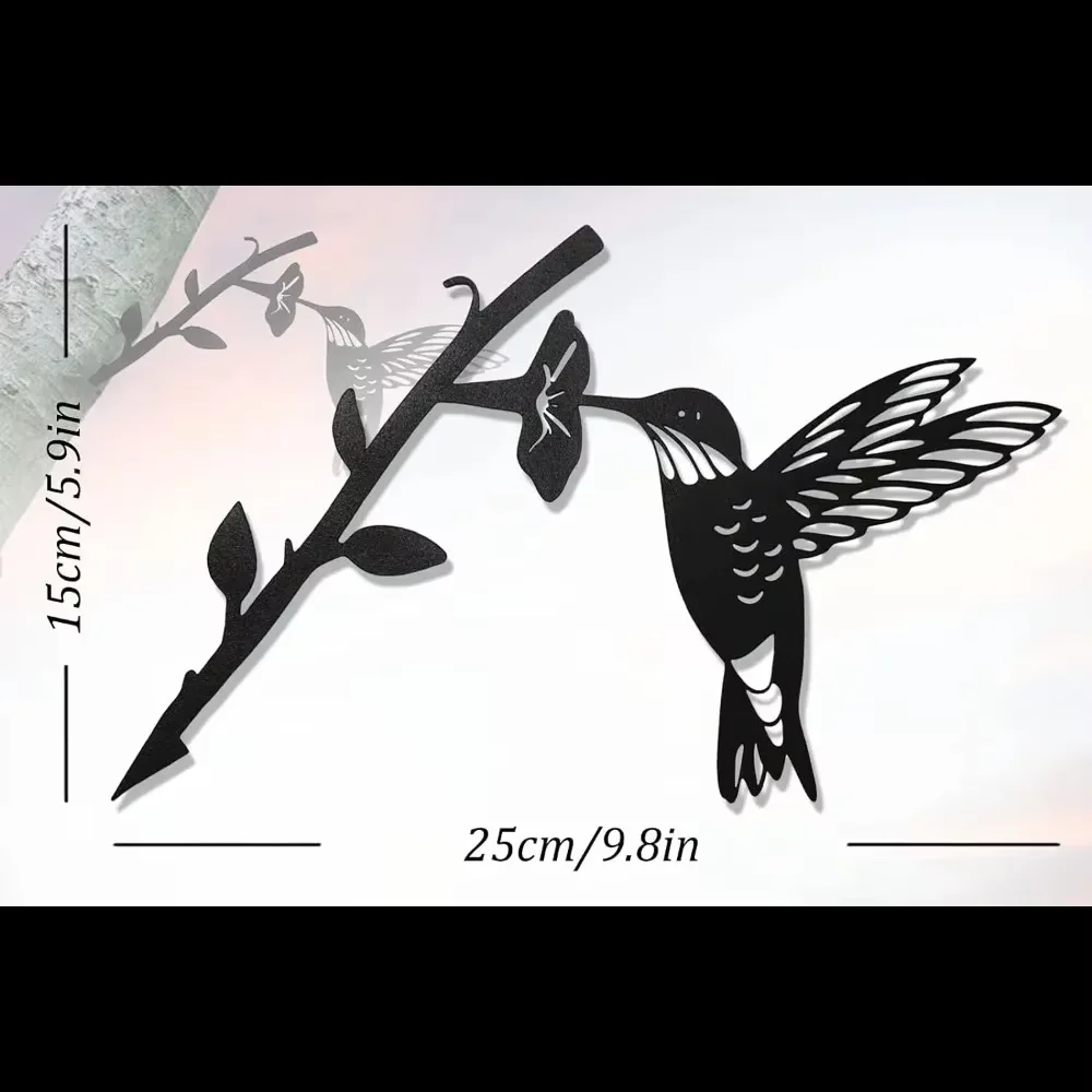 CIFBUY Hummingbird Metal Silhouette Decoration Stunning Graceful Yard Garden Ornament Outdoor Beauty CIFBUY Hummingbird Metal Silhouette Decoration Stunning Graceful Yard Garden Ornament Outdoor Beauty