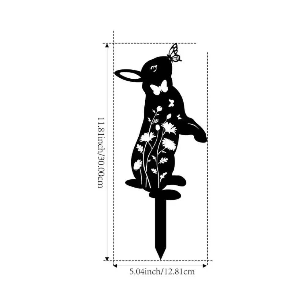 Metal Garden Stakes - Bunny, Butterfly, and Bird Silhouettes for Elegant Outdoor Decor and Garden Animal Statues