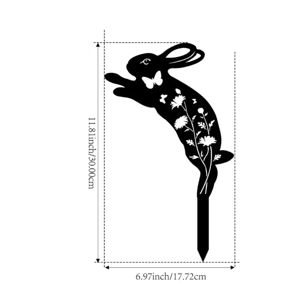 Metal Garden Stakes - Bunny, Butterfly, and Bird Silhouettes for Elegant Outdoor Decor and Garden Animal Statues