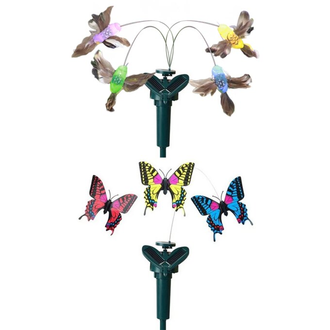 Solar Flying Humming Bird Indoor Outdoor Dancing Fluttering Butterflies Waterproof Creative Craft Atmosphere for Home Walkways - Image 4