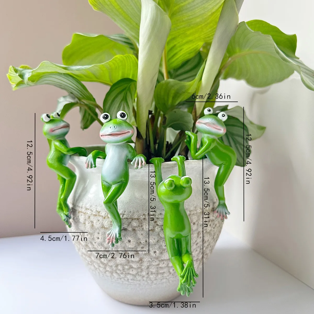 Courtyard bonsai ornaments decorative creative cartoon frog hanging creative animal resin crafts