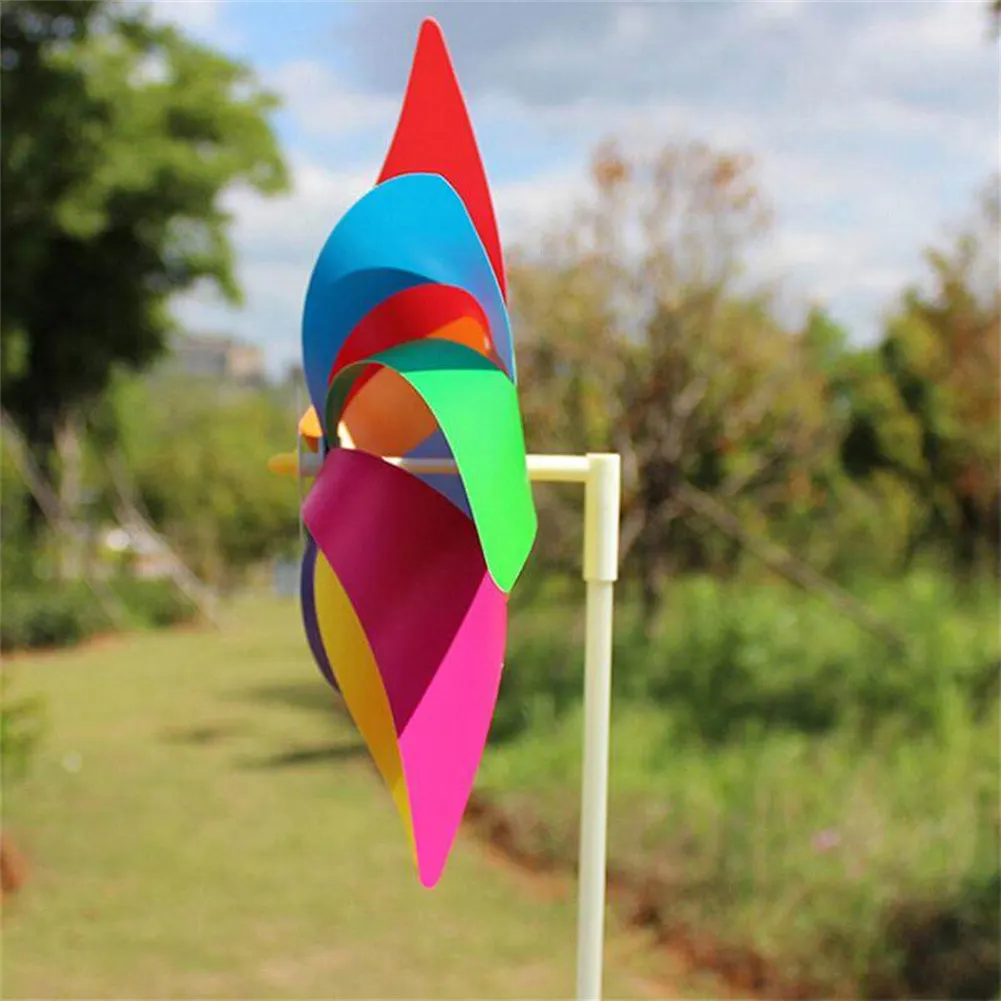 1Pcs Plastic 11in X 6.30in Garden Yard Party Outdoor Windmill Wind Spinner Ornament Decoration Kids Toys Handmade Craft Gifts