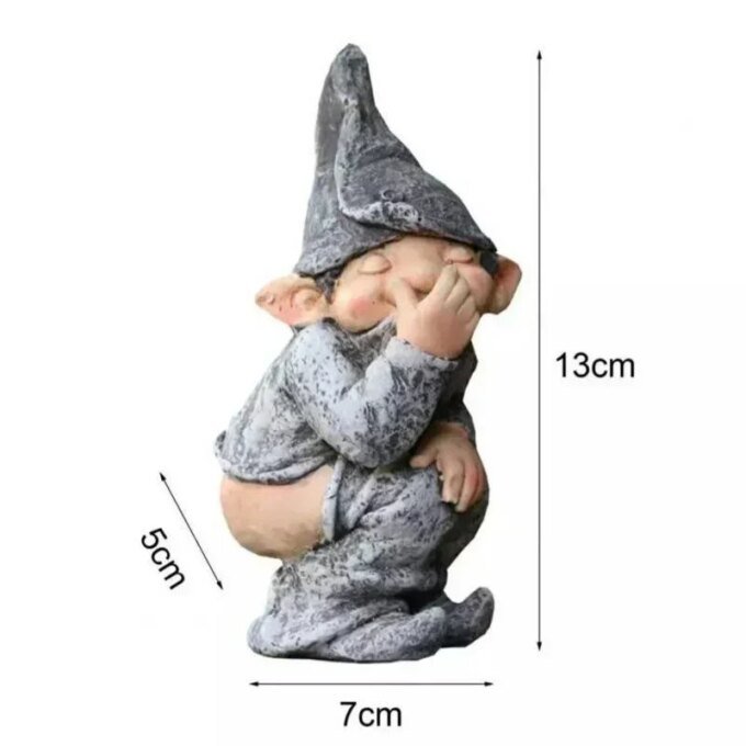 Outdoors Resin Statue Naughty Knome Figurine Lawn Ornament Dwarf Sculpture Balcony Patio Yard Landscape Porch Garden Decorations - Image 6