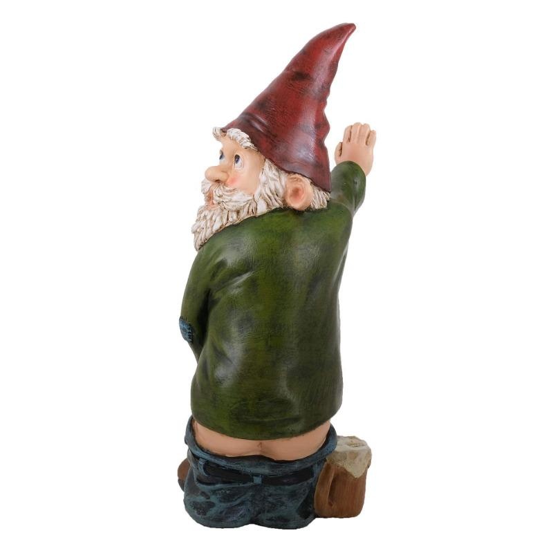 Creative Urinating Gnome Statue Resin Crafts White Bearded Old Man Dwarf Sculpture Christmas Garden Courtyard Decoration