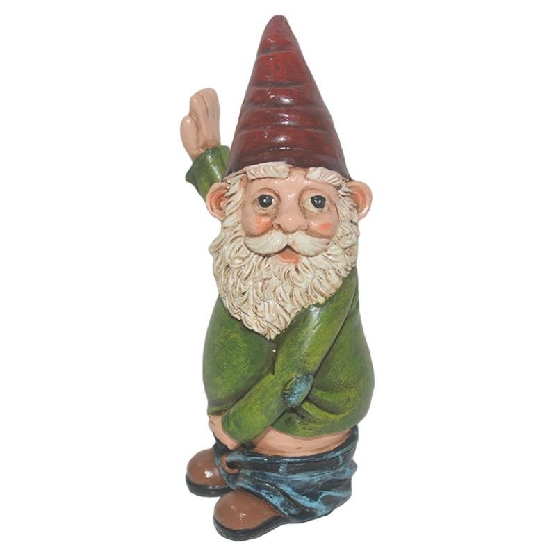 Creative Urinating Gnome Statue Resin Crafts White Bearded Old Man Dwarf Sculpture Christmas Garden Courtyard Decoration