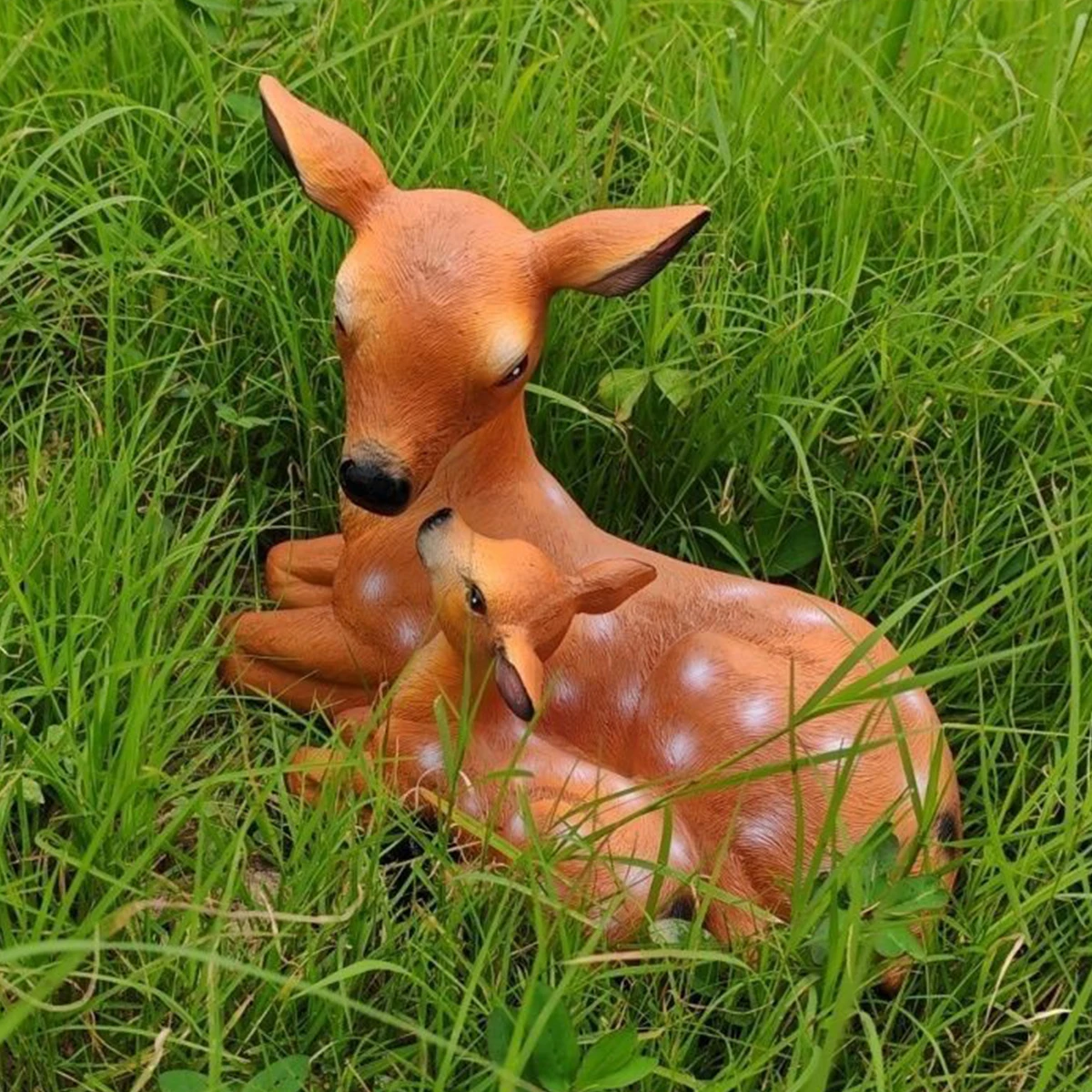 Garden Animal Deer Statues Realistic Sculpture Mothers Love Doe and Fawn  Buck Stag Reindeer Outdoor Garden Yard Lawn Ornaments