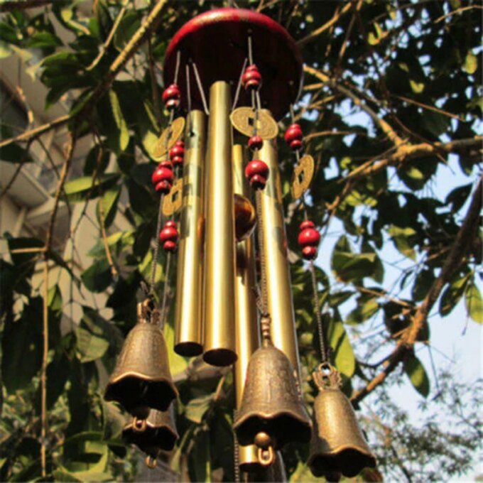 Large Wind Chimes Pendant Outdoor Metal Hollow Tubes Church Wind Chimes Bells Balcony Yard Garden Hanging Bell Home Decoration - Image 2