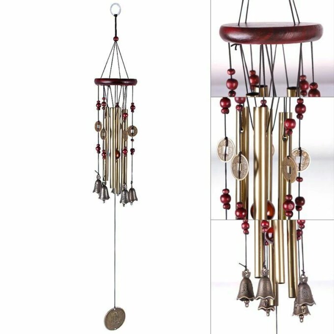 Large Wind Chimes Pendant Outdoor Metal Hollow Tubes Church Wind Chimes Bells Balcony Yard Garden Hanging Bell Home Decoration - Image 3