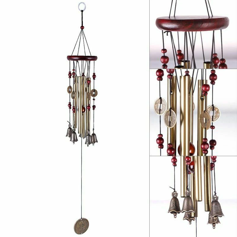 Large Wind Chimes Pendant Outdoor Metal Hollow Tubes Church Wind Chimes Bells Balcony Yard Garden Hanging Bell Home Decoration