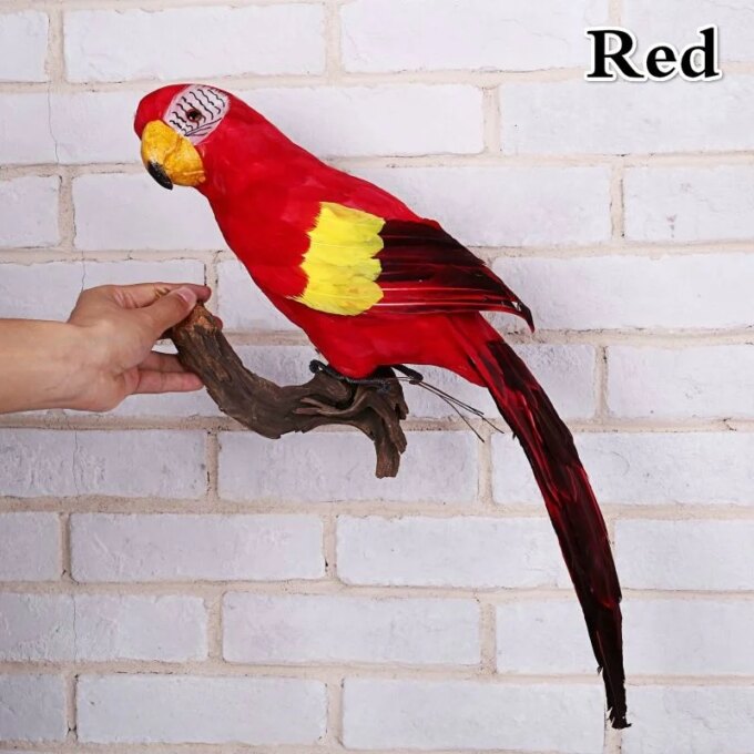 45cm Simulation Parrot Handmade Foam Feather Macaw Lawn Figurine Ornament Fake Animal Bird Garden Prop Decoration - Image 4