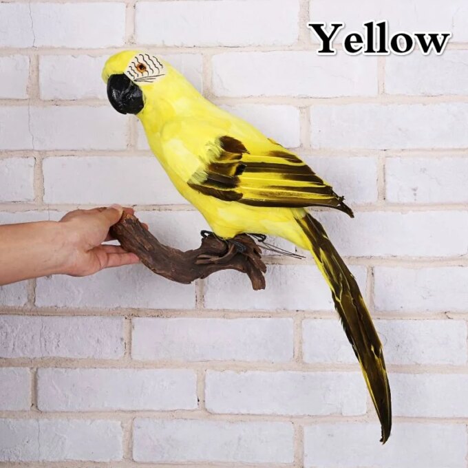 45cm Simulation Parrot Handmade Foam Feather Macaw Lawn Figurine Ornament Fake Animal Bird Garden Prop Decoration - Image 5
