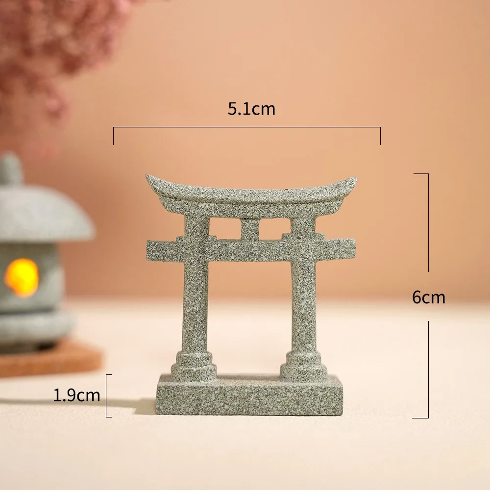 Miniature Torii Gate Japanese Shinto Temple Garden Asian Architectural Mini House Ornament Fish Tank Decoration Chinese Decor