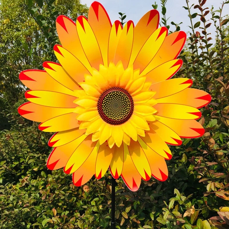 Sunflower Wind Spinners for Yard and Garden Large Wind Spinner Outdoor Wind Sculptures Birthday Gifts Sunflower Wind Spinners for Yard and Garden Large Wind Spinner Outdoor Wind Sculptures Birthday Gifts