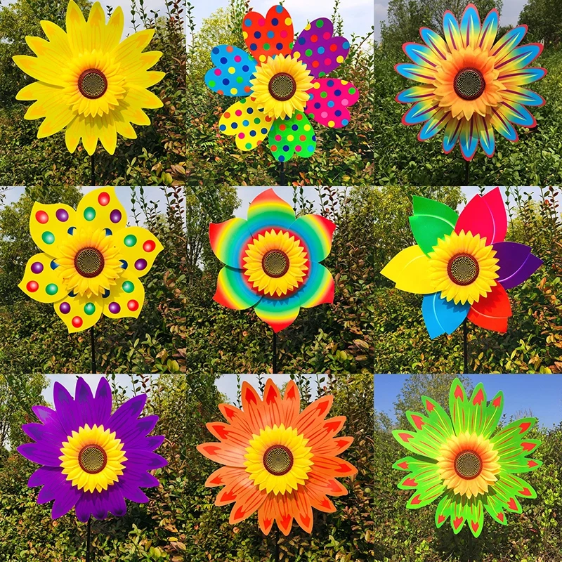 Sunflower Wind Spinners for Yard and Garden Large Wind Spinner Outdoor Wind Sculptures Birthday Gifts Sunflower Wind Spinners for Yard and Garden Large Wind Spinner Outdoor Wind Sculptures Birthday Gifts