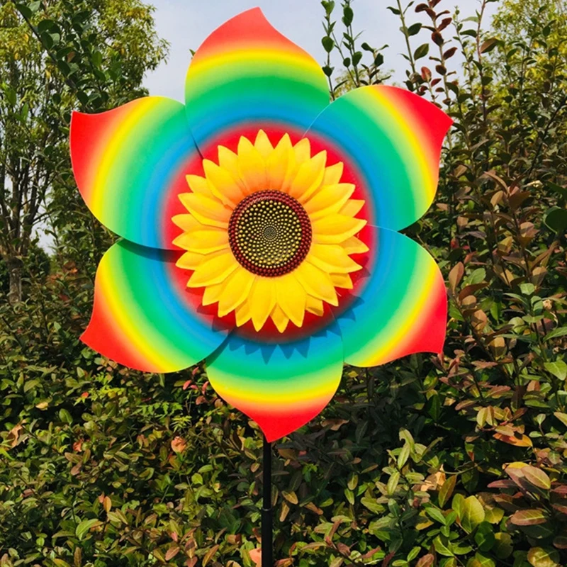 Sunflower Wind Spinners for Yard and Garden Large Wind Spinner Outdoor Wind Sculptures Birthday Gifts Sunflower Wind Spinners for Yard and Garden Large Wind Spinner Outdoor Wind Sculptures Birthday Gifts