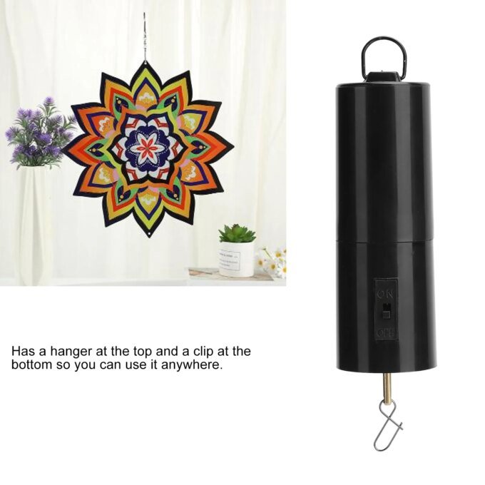 Hanging Black Rotating Motor for Wind Chimes Mobile Battery Operated Garden Decor Accessoy Hanging Display Motor Garden Accessoy - Image 3