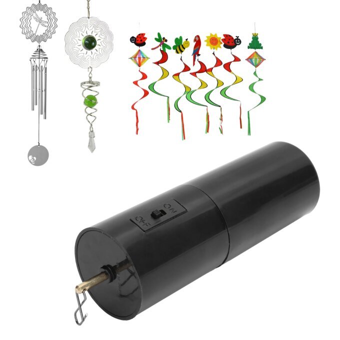 Hanging Black Rotating Motor for Wind Chimes Mobile Battery Operated Garden Decor Accessoy Hanging Display Motor Garden Accessoy - Image 2