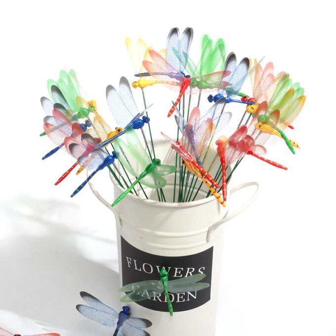 5/10/50pcs Colorful 3D Dragonfly Garden Yard Planter Dragonfly Flower Arrangement Dragonfly Outdoor Decor Flower Pots Decoration - Image 5