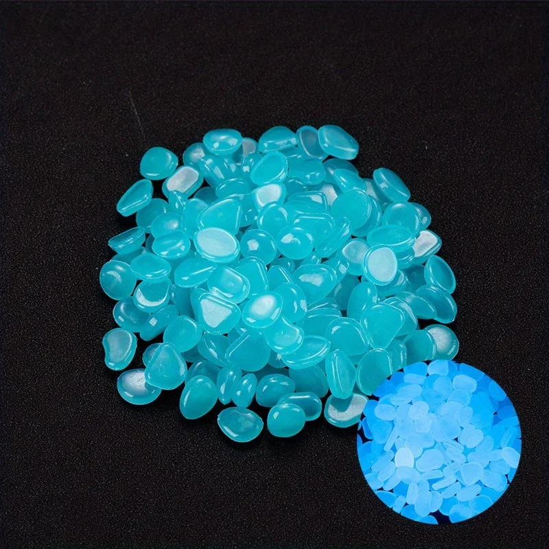 500pcs/bag Glow-in-the-Dark Pebbles Create A Magical Garden Aquarium Decoration Landscaping Or Wedding Decoration