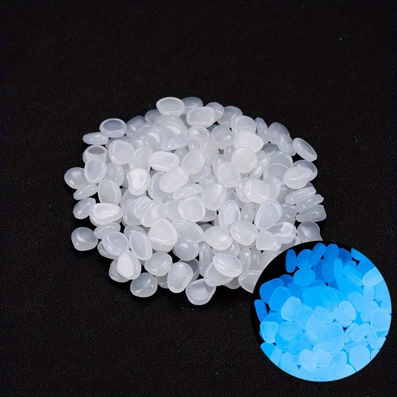 500pcs/bag Glow-in-the-Dark Pebbles Create A Magical Garden Aquarium Decoration Landscaping Or Wedding Decoration