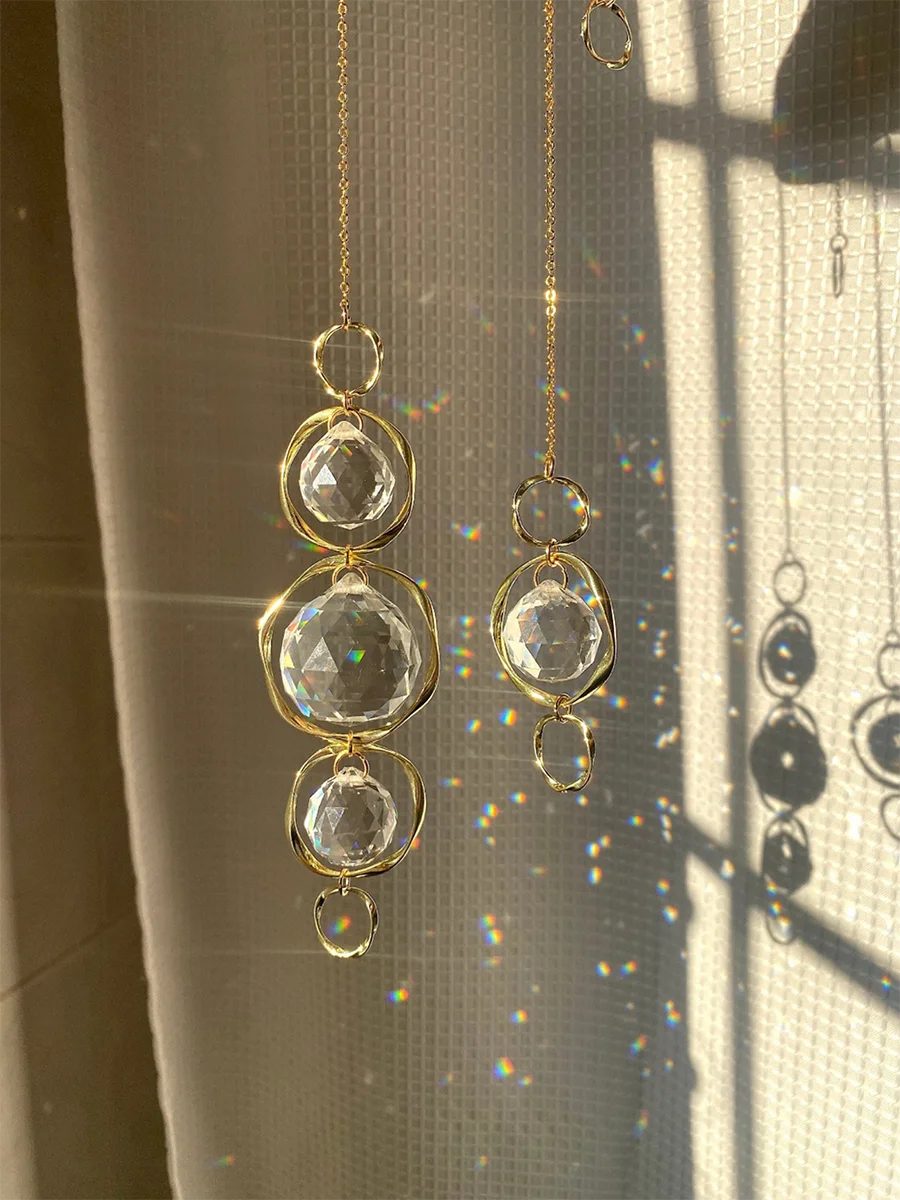 Crystal Suncatcher Hanging Decoration Rainbow Maker Light Catcher Crystal Ball Prism for Garden Outdoor Decor Window Decor Gift Crystal Suncatcher Hanging Decoration Rainbow Maker Light Catcher Crystal Ball Prism for Garden Outdoor Decor Window Decor Gift