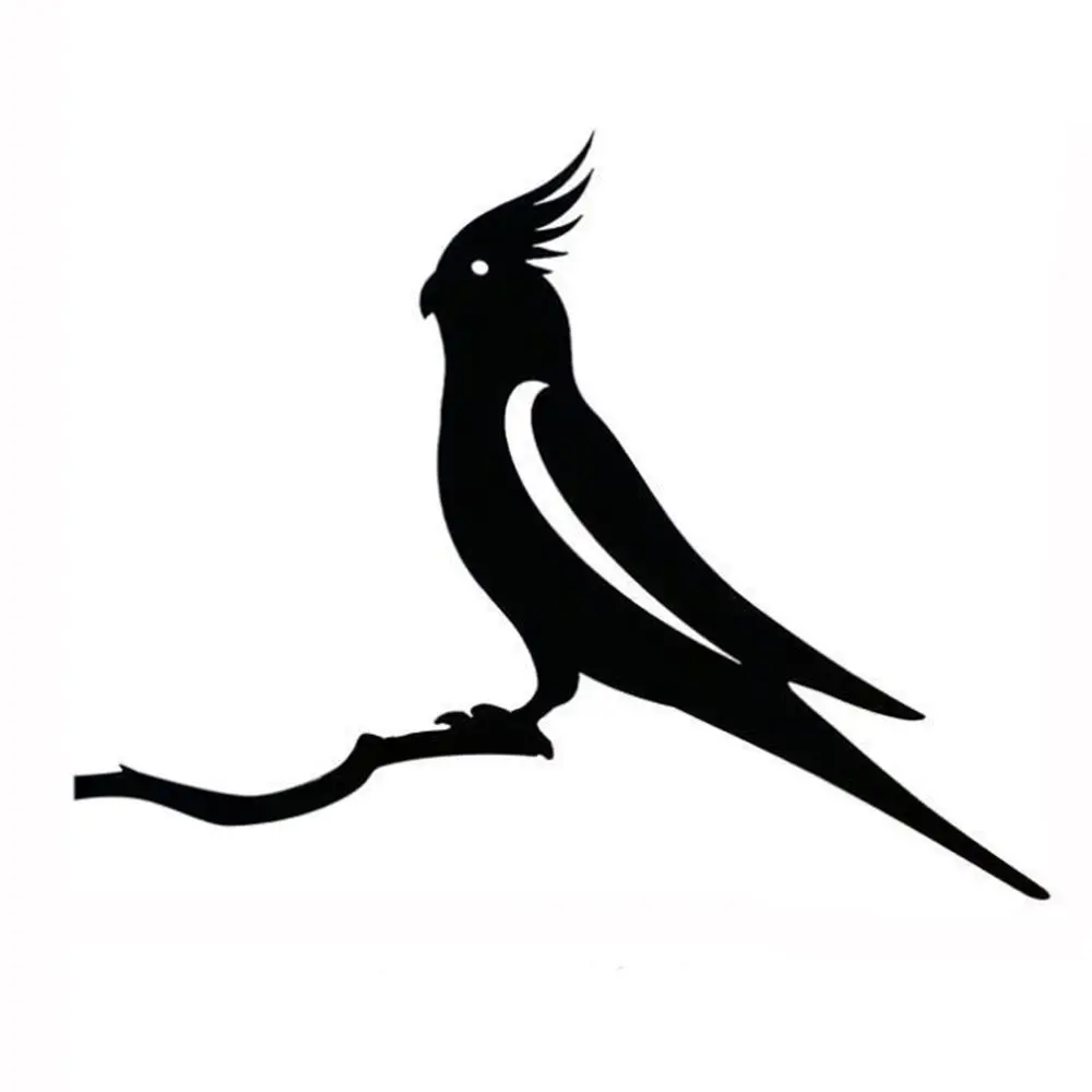 Handmade Steel Birds Silhouette Metal Animal Crafts Garden Backyard Branch Birds Garden Art Decoration Statues Bird Ornament