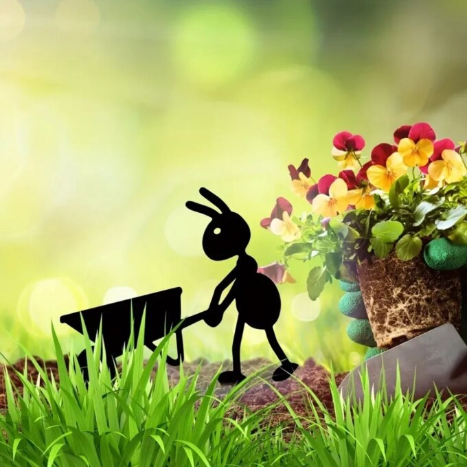 Garden Decor Ants Metal Ants Gardening Ornaments Yard Metal Art Backyard Lawn Stakes Decor Ants Garden Iron Crafts - Image 5