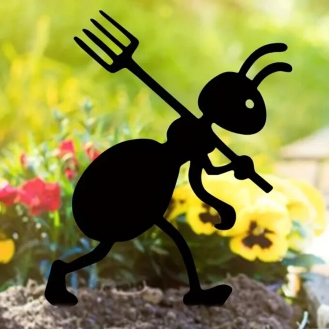 Garden Decor Ants Metal Ants Gardening Ornaments Yard Metal Art Backyard Lawn Stakes Decor Ants Garden Iron Crafts - Image 4