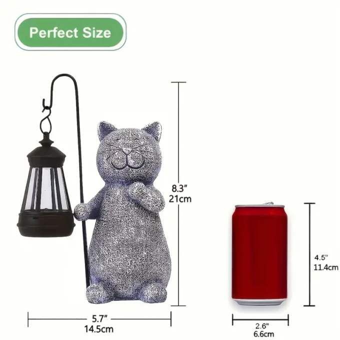 Cute Solar-Powered Kitten Lights - Waterproof Garden Decor - Durable Cloth Landscape Lighting for Courtyard & Outdoor Spaces - Image 5