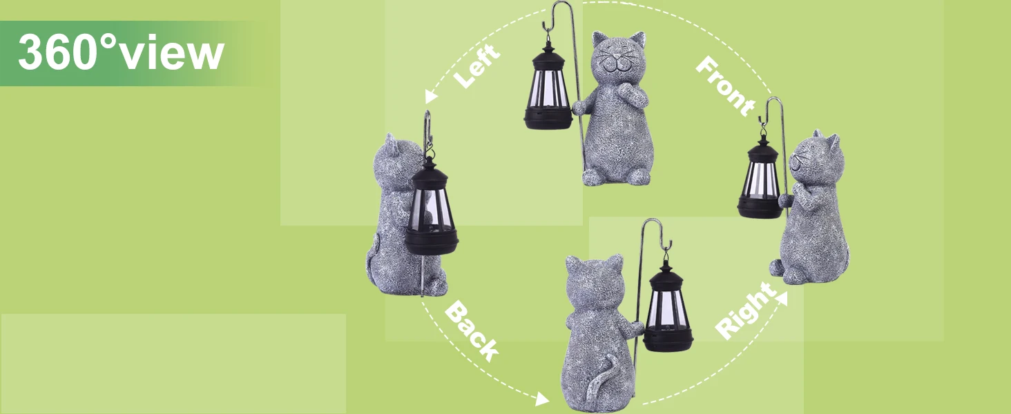 Cute Solar-Powered Kitten Lights - Waterproof Garden Decor - Durable Cloth Landscape Lighting for Courtyard & Outdoor Spaces