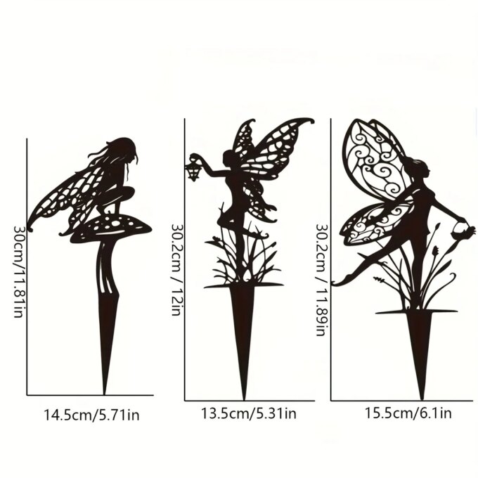 Outdoor Flower Fairy Garden Patio Lawn Ground Plug Fairy Terrace Flower Pot Insert Garden Decoration - Image 3