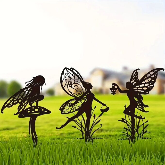 Outdoor Flower Fairy Garden Patio Lawn Ground Plug Fairy Terrace Flower Pot Insert Garden Decoration