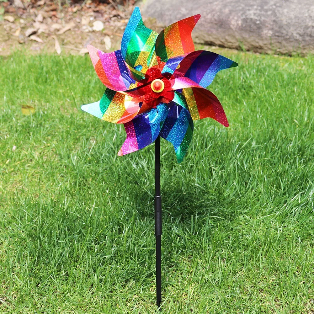 20-1pcs Bird Repeller Wind Spinner Pinwheels Reflective Bird Deterrent Windmill Repellent Outdoor Garden Decoration Bird Trap