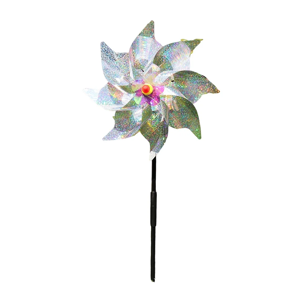 20-1pcs Bird Repeller Wind Spinner Pinwheels Reflective Bird Deterrent Windmill Repellent Outdoor Garden Decoration Bird Trap