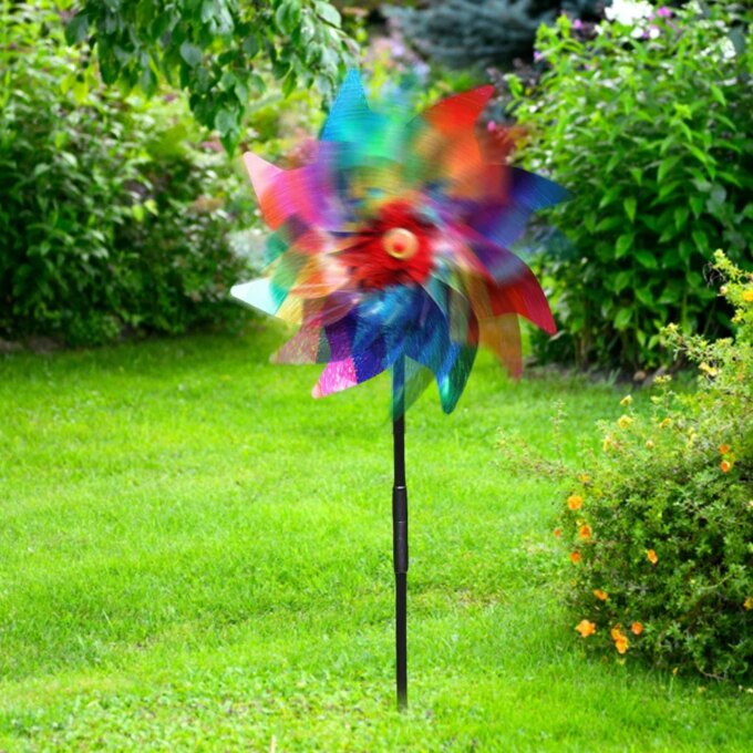 20-1pcs Bird Repeller Wind Spinner Pinwheels Reflective Bird Deterrent Windmill Repellent Outdoor Garden Decoration Bird Trap - Image 2