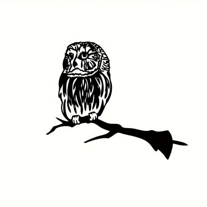 HelloYoung 1pc, Owl Tree Stake Bird Metal Silhouette Animal Sign Cutout Rustic Outdoor Home & Garden Decor Housewarming Gift - Image 3