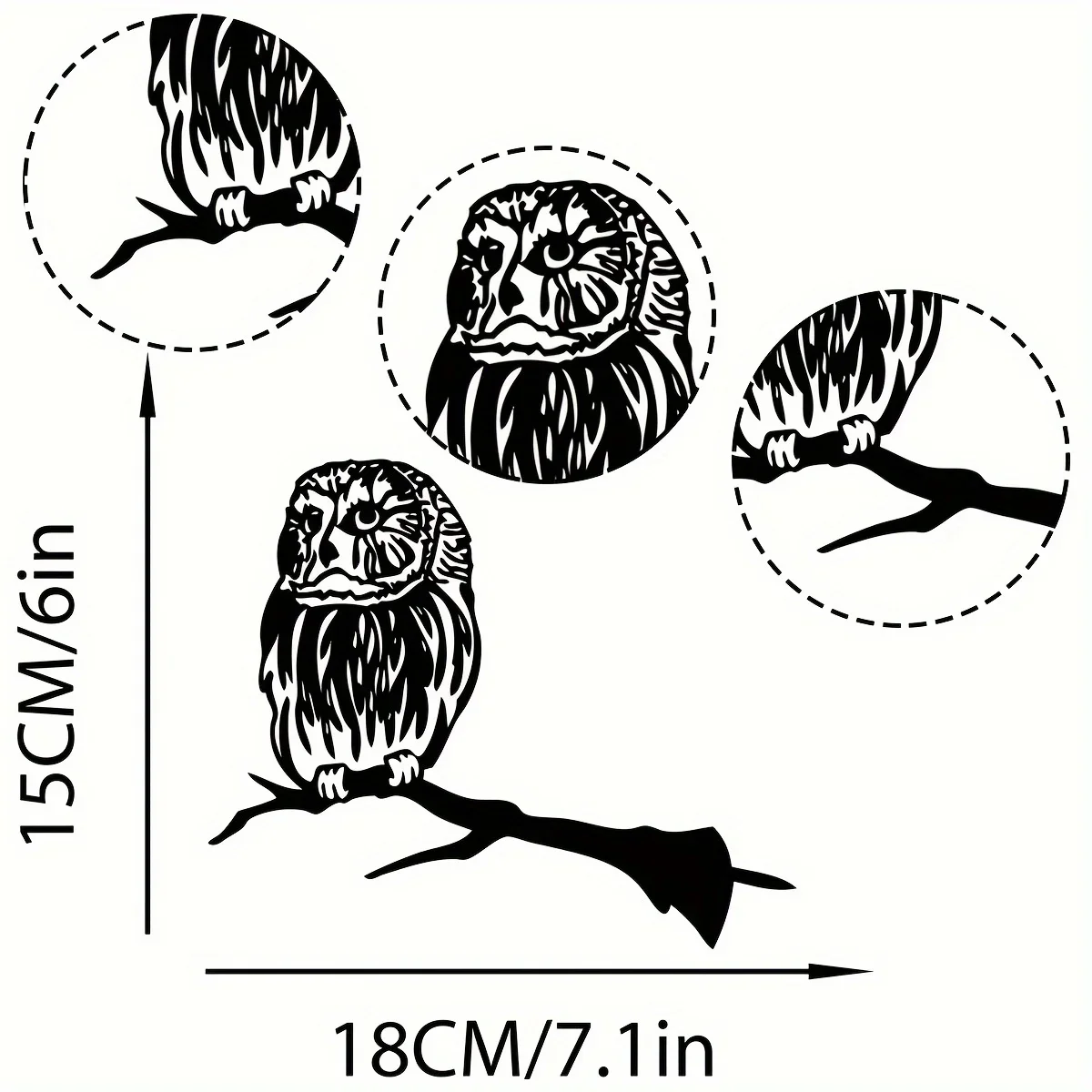 HelloYoung 1pc, Owl Tree Stake Bird Metal Silhouette Animal Sign Cutout Rustic Outdoor Home & Garden Decor Housewarming Gift