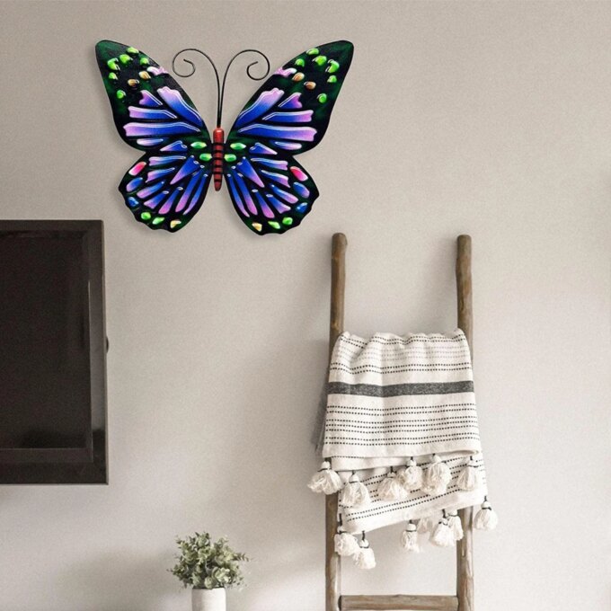 Metal Butterfly Wall Art Hanging Decor Butterflies Iron Art Wall Decoration Hanging Butterflies Iron Craft Ornament for Garden - Image 5