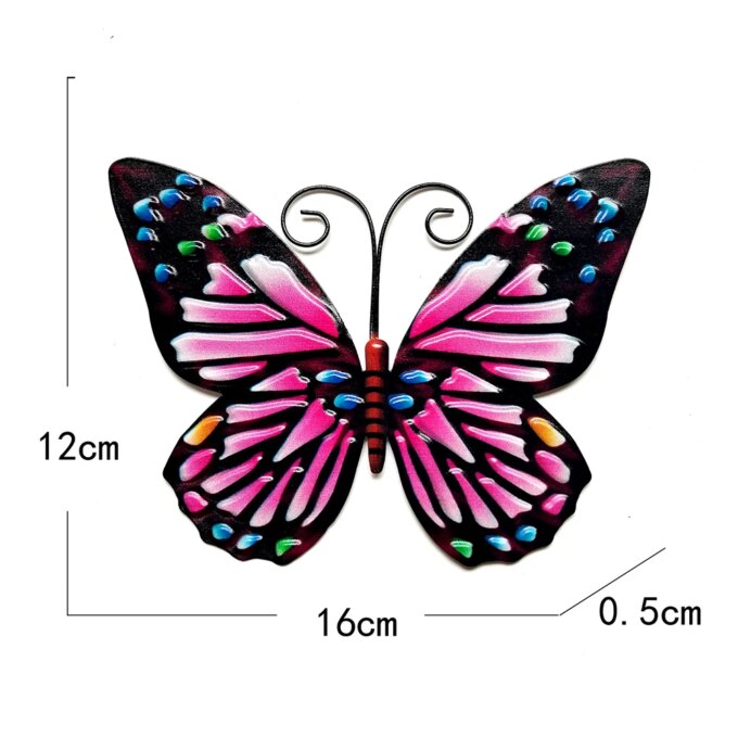 Metal Butterfly Wall Art Hanging Decor Butterflies Iron Art Wall Decoration Hanging Butterflies Iron Craft Ornament for Garden - Image 6