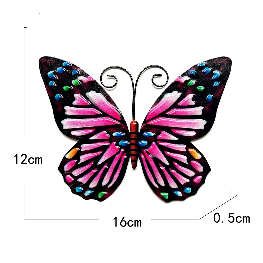 Metal Butterfly Wall Art Hanging Decor Butterflies Iron Art Wall Decoration Hanging Butterflies Iron Craft Ornament for Garden