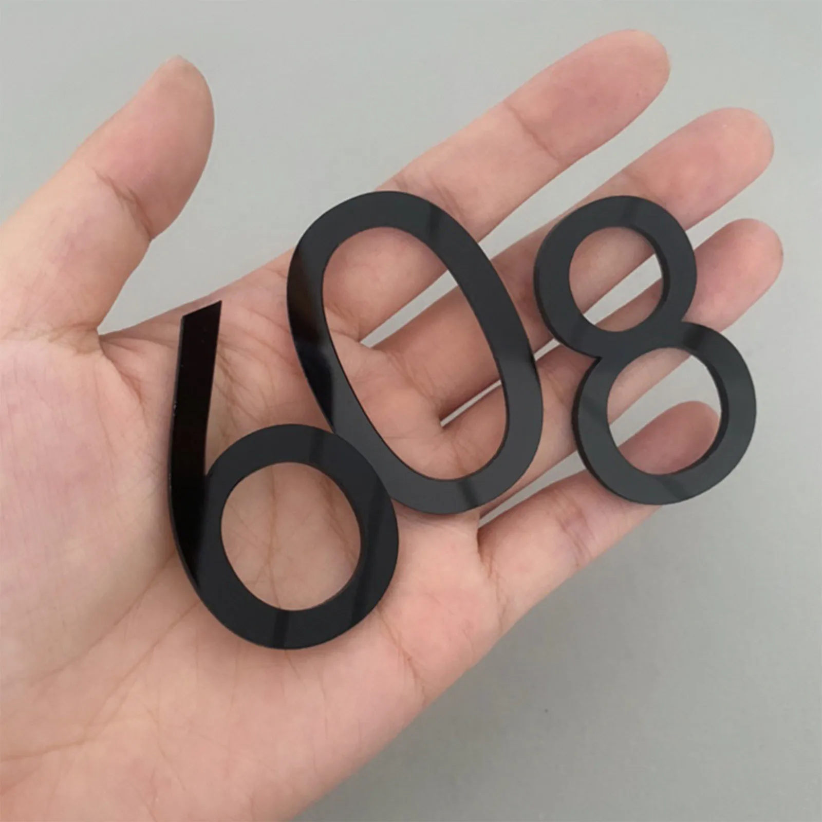 Adhesive 3D Door Sign Outdoor Email Apartment Hotel Room Address Modern Home Acrylic Stereoscopic Digital Creative Number Plate