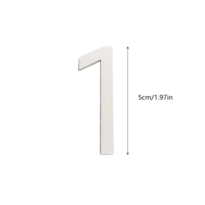 Adhesive 3D Door Sign Outdoor Email Apartment Hotel Room Address Modern Home Acrylic Stereoscopic Digital Creative Number Plate - Image 6